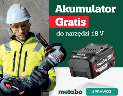 Kup dowolne narzędzie akumulatorowe Metabo 18 V i ciesz się darmowym akumulatorem!