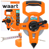 WAART Taśma miernicza stalowa długość 50m miara geodezyjna z korbą W71P515