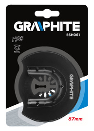 GRAPHITE Tarcza półokrągła HSS do metalu, 80 mm, 200 zębów 56H061