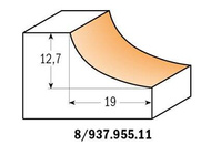 CMT Frez zaokrąglający ŁOŻYSKO fi 22,2x54,9 mm S8 R4,75 Z2 RH 937.190.11