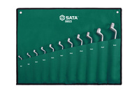 SATA Zestaw kluczy oczkowych odgiętych 6-32mm 11szt CrV ST08023