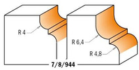 CMT Frez do profili klasycznych łożysko fi 35 S12,7 R6,4 Z2 RH 844.850.11