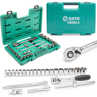 SATA Zestaw Kluczy nasadowych 24 elementów CRV 1/2" ST09060-6SJ Jakość
