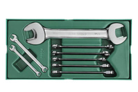 SATA Zestaw kluczy płaskie dwustronne i płasko-oczkowe 10 el. ST09904-02