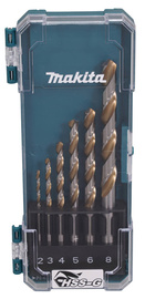 MAKITA Zestaw wierteł do metalu HSS-G 6 sztuk 2/3/4/5/6/8mm D-77241