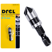 DREL Wiertło pogłębiacz fazownik do drewna metalu 10 mm uchwyt HEX 1/4 1010