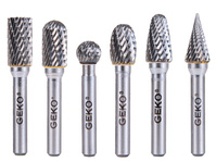 GEKO Zestaw frezów do metalu stali trzpień 6 mm w kasecie 6 szt. G37498