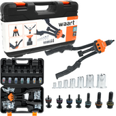 WAART Nitownica do nitonakrętek 7 głowic M3 - M12 zestaw 110 el. W76P733