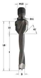 CMT WIERTŁO Z GWINTEM 10/50/65/M10/11X4 330.100.12