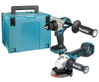 MAKITA Zestaw 18V wkrętarka DDF492 + szlifierka DGA513 body DLX2544TJ