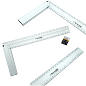 SCHMITH Kątownik aluminiowy stolarski 350mm kątomierz z podziałką SKAL-350A