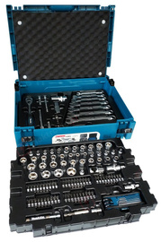 MAKITA Zestaw narzędzi ręcznych kluczy w walizce Makpac 120 el. E-08713