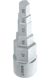 WAART Klucz stopniowy do śrubunków 1/2 kaloryferów zaworów 5 stopni W34M505