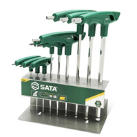 SATA Zestaw kluczy imbusowych trzpieniowych 9 szt rękojeść kulka ST09117