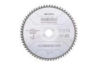 METABO Piła tarczowa Tarcza do aluminium 216x30 mm 58Z FZ/TZ 628443000