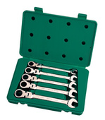 SATA Zestaw 5 kluczy płasko-oczkowych łamanych z grzechotką ST09082SJ