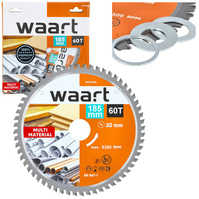 WAART Piła tarcza widiowa do pilarki 185x30 mm 60Z drewno alu metal W23U206