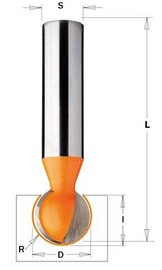 CMT Frez do korytek i czasz fi 12,7x57,15 mm S12,7 R6,35 Z2 RH 868.627.11