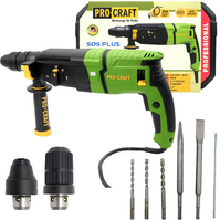 PROCRAFT Młotowiertarka sieciowa kucie 3w1 SDS+ 900W 3,2J + Dłuta BH1100DFR