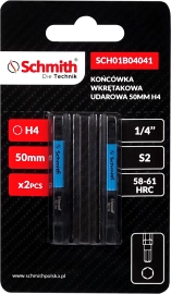 SCHMITH Bit udarowy końcówka Hex imbus H4 50 mm 2 szt. SCH01B04041
