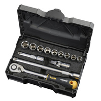 FELO Zestaw kluczy nasadowych grzechotka 1/2" 12 elementów Ergonic 05681318