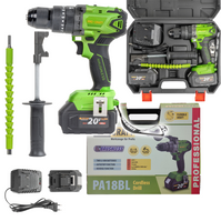 PROCRAFT Wiertarko-wkrętarka akumulatorowa 20V 2x4,0Ah 50Nm Walizka PA18BL