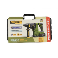 PROCRAFT Młotowiertarka akumulatorowa SDS+ 20V 2x4,0Ah 2,8J 3w1 PHA30
