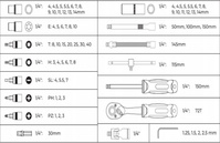 STALCO Zestaw kluczy nasadowych 67 szt. S-54016