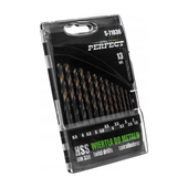 Zestaw wierteł do metalu uchyt walcowy HSS 13 sztuk S-71836 STALCO Perfect