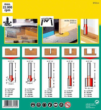 WOLFCRAFT Zestaw frezów do rowków WF8753000