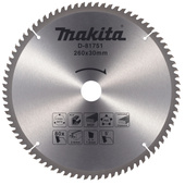 MAKITA Tarcza do cięcia Aluminium MDF PVC 260x30 80Z uniwersalna D-81751