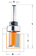 CMT Frez prosty z górnym łożyskiem 19 mm trzpień 6 mm RH 711.190.11B