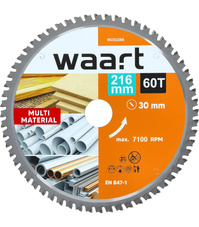 WAART Piła tarcza widiowa do pilarki 216x30 mm 60Z drewno alu metal W23U286