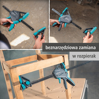 WOLFCRAFT Ścisk jednoręczny PRO ERGO z funkcją rozpierania 150 mm WF3090000