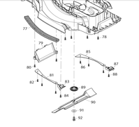 MAKITA Śruba mocująca nóż tnący M8x25 do kosiarki ELM3320-4120 YA00000827