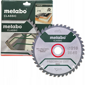 METABO Piła tarczowa tarcza do cięcia drewna 216x30 40 zębów WZ 5 628060000
