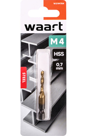 WAART Wiertło gwintujące M4 HSS gwintownik z wiertłem uchwyt HEX W21M784