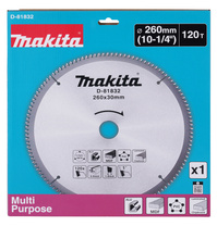MAKITA Tarcza widiowa do Aluminium MDF PVC 260x30 120Z uniwersalna D-81832