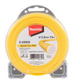 MAKITA Żyłka tnąca PRO nylonowa 3,0mm okrągła 15m 2-warstwowa E-02836