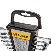 TOPEX Zestaw Klucze płasko-oczkowe 6-17 mm 7 szt. 35D379