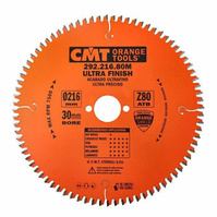 CMT Piła Tarcza 216x30x2,8 Z=80 do cięcia drewna płyt laminatu 292.216.80M