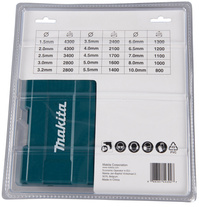 MAKITA Zestaw komplet wierteł do metalu HSS TIN 19 sztuk w walizce B-67795