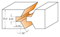 CMT Zestaw frezów do krawędzi fi 40x74,5 mm S=12 mm Z2 RH 955.510.11