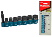 MAKITA Zestaw nasadek udarowych do zakrętarka 1/4 6-13 mm 8 sztuk E-12289