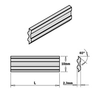CMT Nóż strugający Tersa 80 mm 80x10x2,3 18% HSS komplet 2szt. KS1.080.01