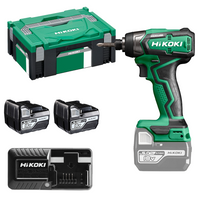 HIKOKI Zakrętarka udarowa akum. 18V 1/4" 140Nm 2x5,0Ah Walizka WH18DDWPZ