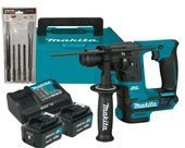 MAKITA Młotowiertarka SDS+ 12V 2x4,0Ah HR166DSMJ + zestaw wierteł dłut 5el