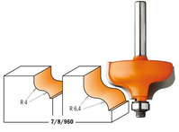 CMT Frez do profili esownica + łożysko fi 4,0 S6 R28,7 Z2 RH 760.040.11