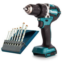 MAKITA Wiertarko-wkrętarka akumulatorowa 18V + zestaw wierteł DDF484Z