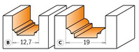 CMT Frez dekoracyjny TYP E fi 12,7x50,8 S=6,35 R=1,2 Z2 RH 865.101.11